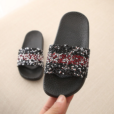 Papuci copii moderni pentru fete - in trei culori cu pietre