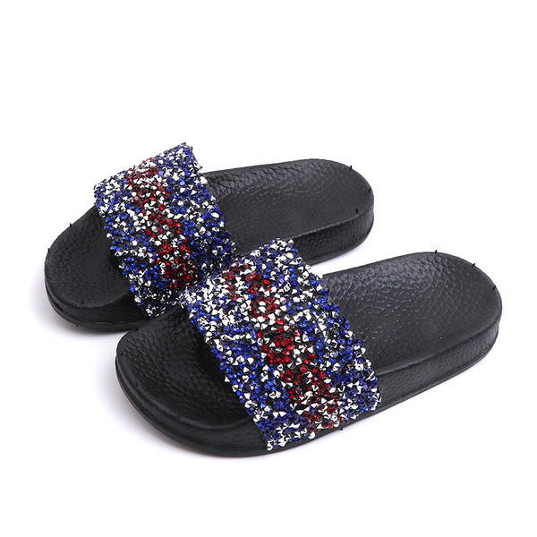 Papuci copii moderni pentru fete - in trei culori cu pietre