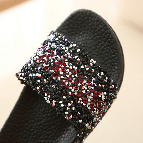 Papuci copii moderni pentru fete - in trei culori cu pietre