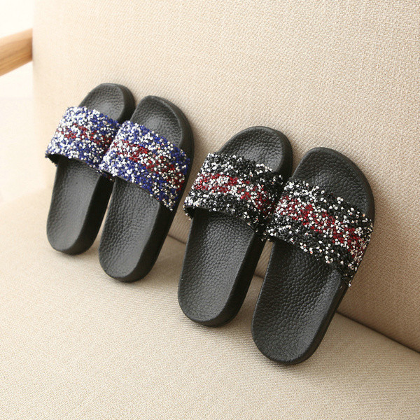 Papuci copii moderni pentru fete - in trei culori cu pietre