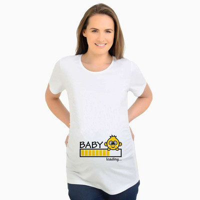 Ежедневна дамска тениска за бременни жени 