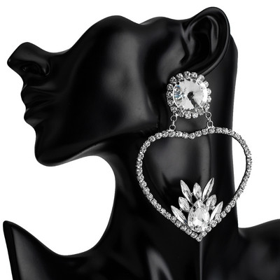 Cercei de dama cu pietre de culoare auriu si argintiu