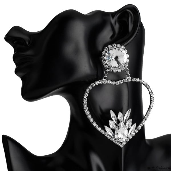 Cercei de dama cu pietre de culoare auriu si argintiu