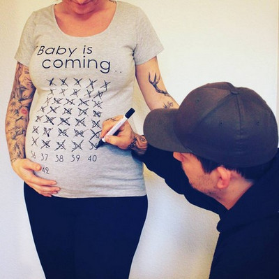 Нов модел дамска тениска за бременни жени в няколко цвята 