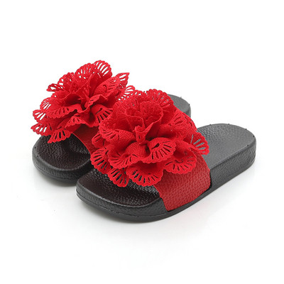 Papuci moderni pentru copii in trei culori cu element 3D