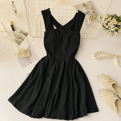 Rochie de dama eleganta de culoare neagra - model croiat