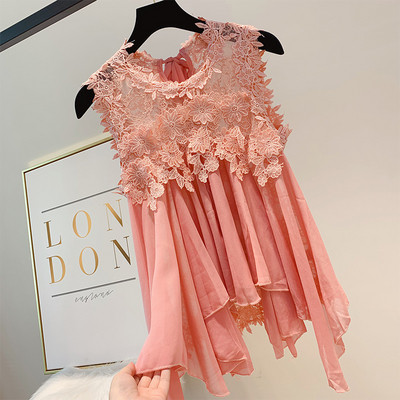 Top de damă din dantelă asimetrică în patru culori