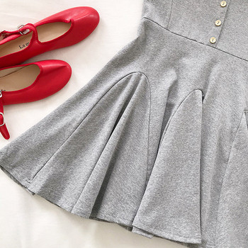 Rochie casual dama cu croi nasturi model in doua culori