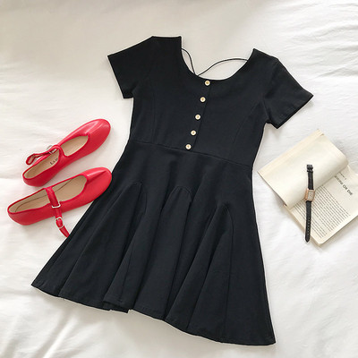 Rochie casual dama cu croi nasturi model in doua culori