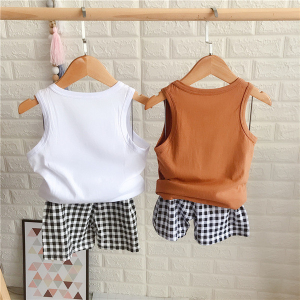 Set zilnic pentru copii pentru baieti in alb si maro