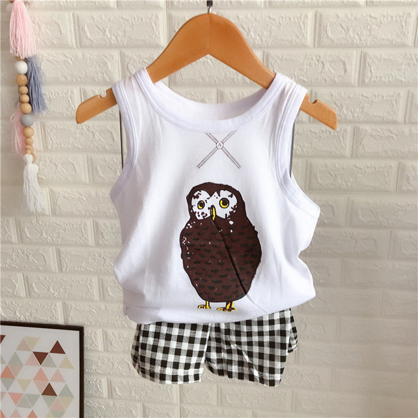 Set zilnic pentru copii pentru baieti in alb si maro