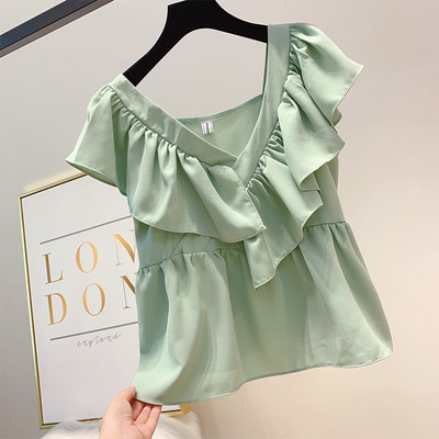 Maieu de damă cu decolteu în V în patru culori