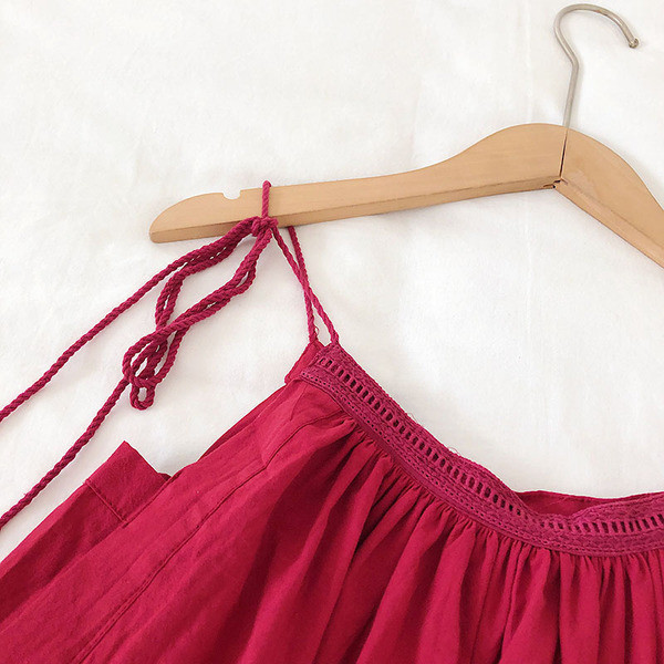 Maieu casual de dama model larg cu bretele subtiri in mai multe culori