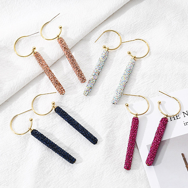 Cercei eleganti de dama in patru culori cu pietre