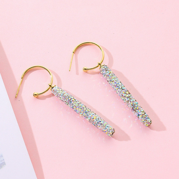 Cercei eleganti de dama in patru culori cu pietre