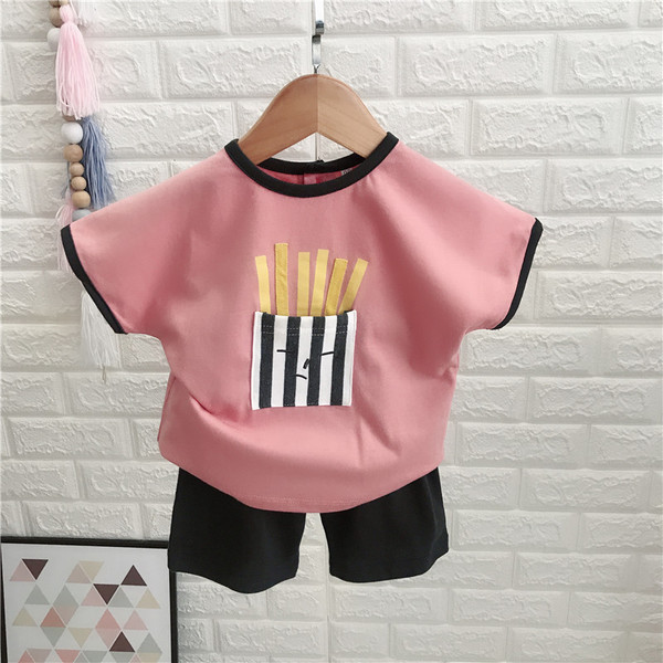 Rózsaszín színű mindennapi gyerekkészlet lányoknak