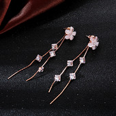 Model nou de cercei dama in doua culori cu pietre