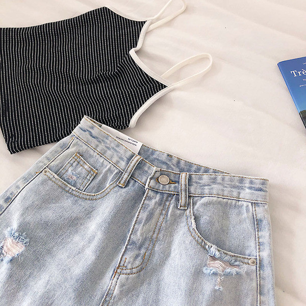 Blugi scurti casual de dama de culoare deschisa