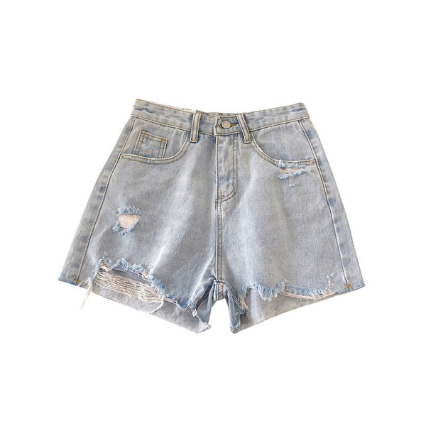 Blugi scurti casual de dama de culoare deschisa