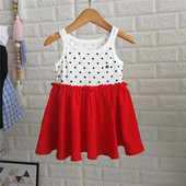 Rochie casual pentru copii cu bretele subtiri pentru fete