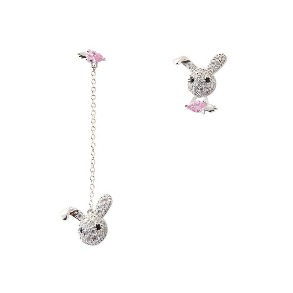 Model nou de cercei de dama de culoare argintie cu pietre