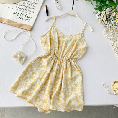 Salopeta de dama scurta casual cu motive florale in mai multe culori