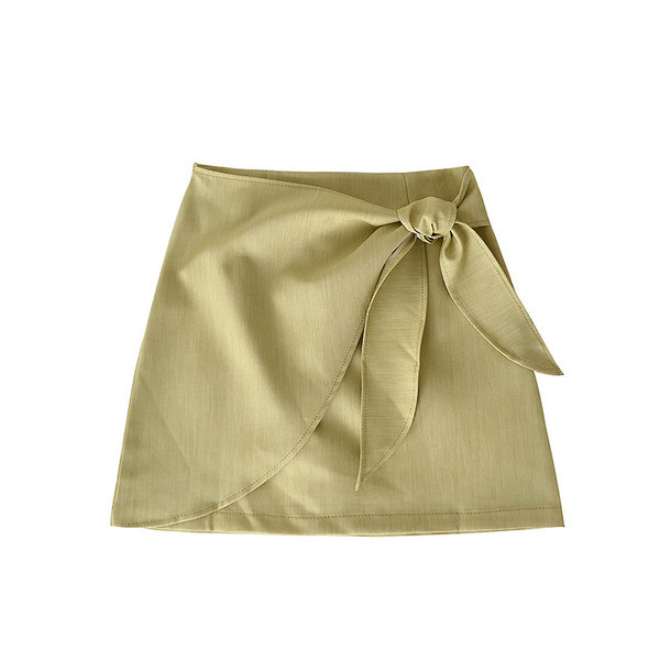 Stílusos női szoknya magas derékkal, fehér, fekete és zöld színben