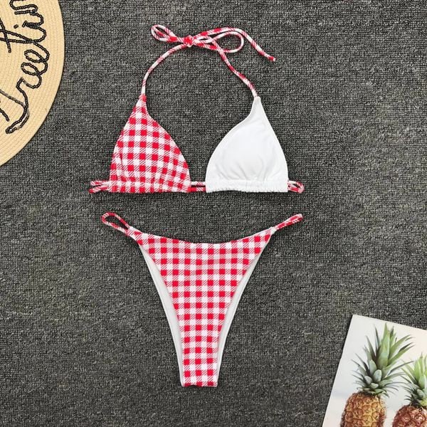 Costum de baie modern pentru femei din două piese cu modele diferite