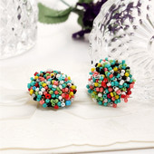 Modern női fülbevaló gyöngyökkel több színben