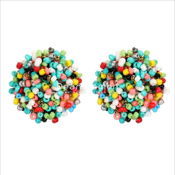 Modern női fülbevaló gyöngyökkel több színben