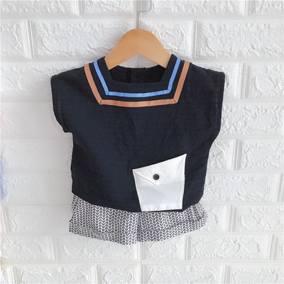 Нов модел детски комплект за момчета блуза+панталон