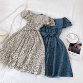 Rochie casual de dama cu umerii goi in mai multe culori