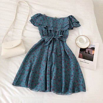 Rochie casual de dama cu umerii goi in mai multe culori