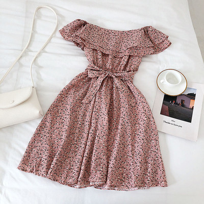 Rochie casual de dama cu umerii goi in mai multe culori