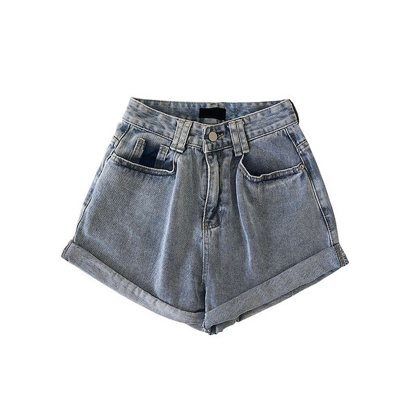 Blugi scurti de dama actuali in doua culori - albastru si negru