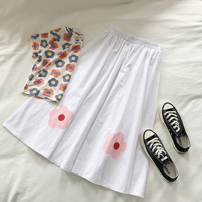 Fusta casual dama cu talie elastica inalta in trei culori