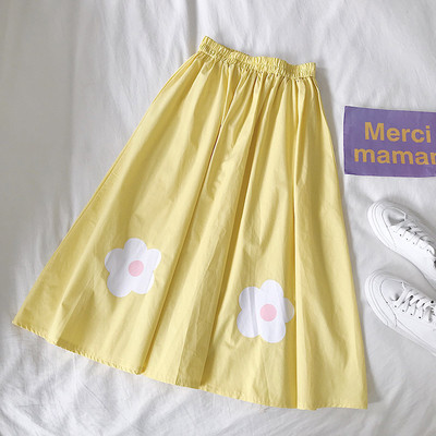 Fusta casual dama cu talie elastica inalta in trei culori