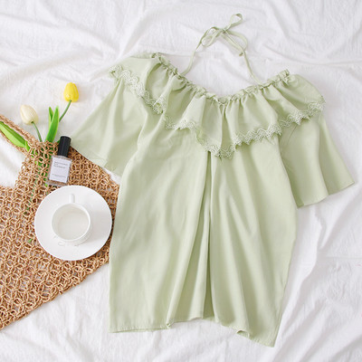 Bluză casual de damă cu mâneci scurte în patru culori