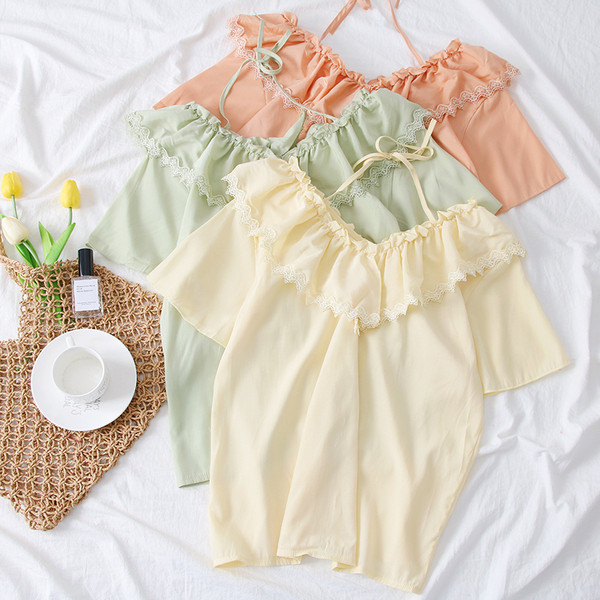 Bluză casual de damă cu mâneci scurte în patru culori