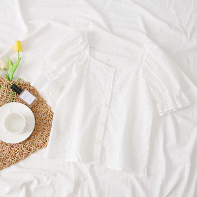 Bluza de dama model nou cu decolteu patrat si nasturi in mai multe culori