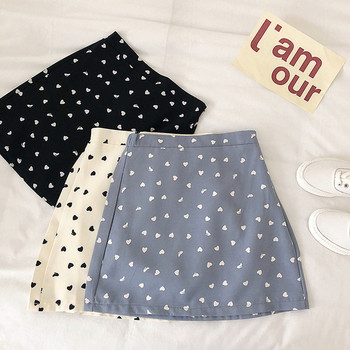 Fusta de dama eleganta cu talie inalta in negru, alb si albastru