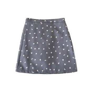 Fusta de dama eleganta cu talie inalta in negru, alb si albastru