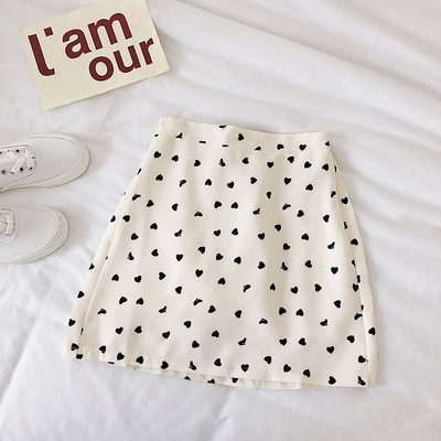 Fusta de dama eleganta cu talie inalta in negru, alb si albastru