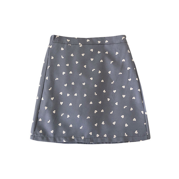 Fusta de dama eleganta cu talie inalta in negru, alb si albastru