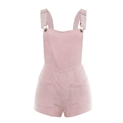 Salopeta dama casual model scurta de culoare roz