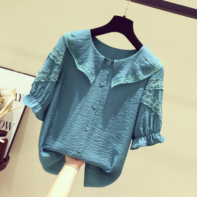 Modern női ing O-nyakkal, többféle színben