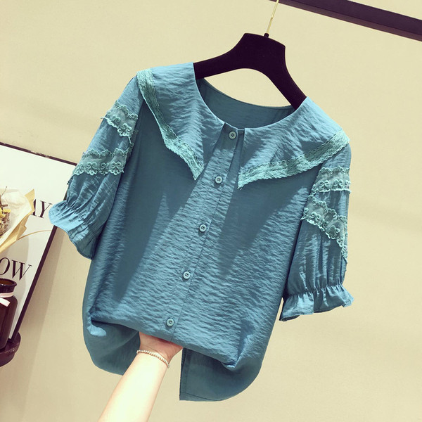 Modern női ing O-nyakkal, többféle színben