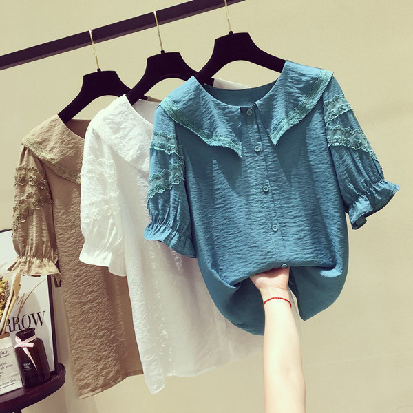 Modern női ing O-nyakkal, többféle színben