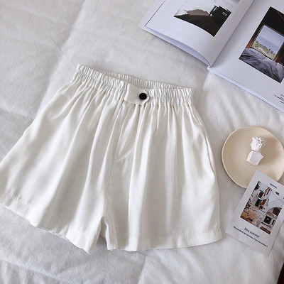 Pantaloni scurți casual dama cu talie elastica in patru culori