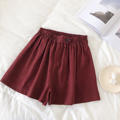 Pantaloni scurți casual dama cu talie elastica in patru culori